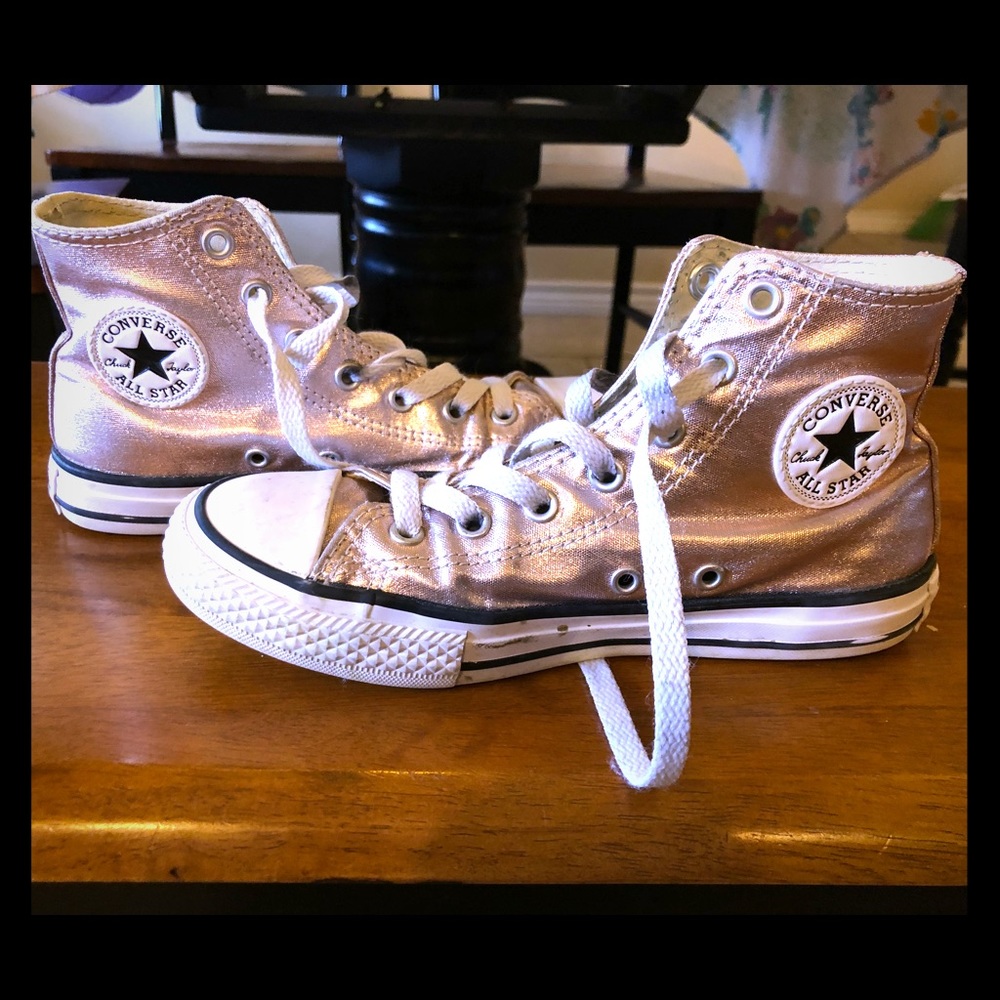 Rose Gold Converse Chuck Taylor High Tops